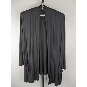 Torrid Black Super Soft Knit Cardigan Straight Front Slouchy Pockets